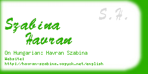 szabina havran business card